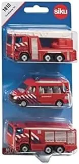 siku 181800302 Fire Brigade Set Netherlands Metal / Plastic Red Game Combination Movable Parts
