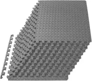 Puzzle Exercise Mat ½", EVA Interlocking Foam Floor Tiles for Home Gym,Floor Pad