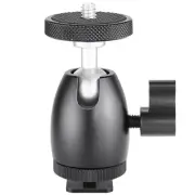 NEEWER Mini Ball Head 1/4 inch Screw with Lock and Hot Shoe Mount Adapter