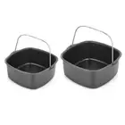 Bread Pizza Pan Baking Tray Non Stick Cake Barrel Portable Roasting Basket