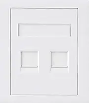 Astrotek CAT6 RJ45 Network Wall Face Plate Outlets 86x86mm 2 Port Socket Kit LS