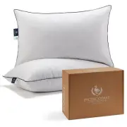 Pacific Coast Pillows Queen Size Set of 2 Goose Feather Down Pillow for Sleep...