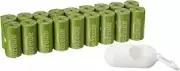 Amazon Basics Scented Dog Poop Bags with Dispenser and Leash Clip, Standard and