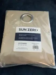 Sun Zero One Panel Curtain Gromet Top 52x84” Lichtenberg Buff Beige in/outdoor