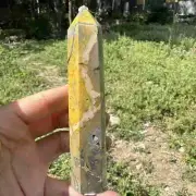 125g natural bumblebee jasper obelisk quartz crystal tower point healing