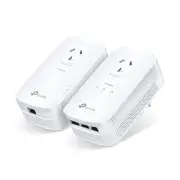 TP-Link AV1300 3 Port Gigabit Pass-through Powerline Starter Kit