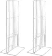 Iron Freezer Partition Freezer Divider Wire Divider Stand up Freezer Separator Shelf Divider Freezer Storage Rack Freezer Baskets 2PCS (White)