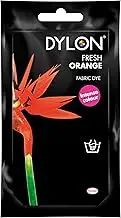 DYLON Hand Fabric Dye Sachet for Clothes & Soft Furnishings, Fresh Orange, 50g