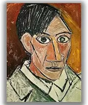Pablo Picasso Self Portrait Poster Abstract Painting Pablo Picasso Canvas Wall Art Pablo Picasso Prints for Home Decor Picture 40X60cm Unframed