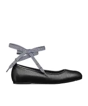 D-Journey Lace-Up Ballet Flat 37.5,36,37,38.5,39.5,40,36.5,41 black