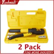 Findmall 2Pack Hydraulic Crimrping Tool 6Mt Wire Battery Cable Terminal Crimper