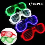 1/12Pcs LED Glasses LED Light Up Glasses Party Glasses Flashing Shutter CusKs