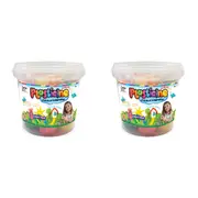 2x 8PK Craft For Kids Plasticine 8-Colour 600g Clay Rub/Bucket w/ Cutters 3y+