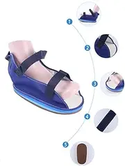Foot Protective Shoes Gypsum Walking Boot Broken Toe Universal Size Comfortable Sole Sticky Strap Foot Fracture Healing