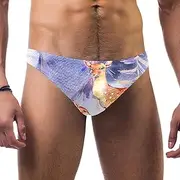 [VBFOFBV] Men's Printed Jammer Swimsuit Swim Shorts, Winter Christmas Cartoon Snowman
