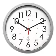 Chicago Lighthouse 67818003 14.5 in. Silver Contemporary Clock - Silver Case New