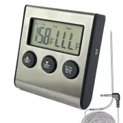 Remote Digital Cooking Thermometer Probe Meat Food Temperature w/Timer
