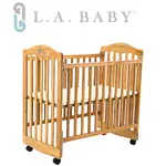 【 L.A. BABY】蒙特維爾美夢熊小床嬰兒床/實木/原木床(原木色 適用育嬰 託嬰中心)