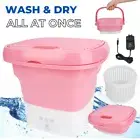 4.5L Mini Portable Washing Machine Sock Underwear Clean Folding Camping Travel