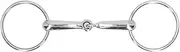 Stainless Steel Horse Snaffle Bit Jointed Chewing Mouth Roller Sturdy Orientation Aid Fine Workmanship Practical and Durable for Artificial Horse Farms Racetracks 135mm