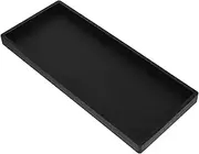 UTHCLO Silicone Dresser Vanity Desk Vanity Table Perfume Tray Vanity Bench Stand Sink Large Bathroom Countertop Tray Vanity Trays for Bathroom Shower Tray Black