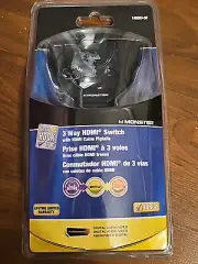 Monster 3 Way HDMI Switch with HDMI Cable Pigtails 1080p 140560-00