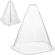 Relaxdays Plant Hat, Set of 10, Snail Protection, Frost Protection, H x W x D: 22 x 19 x 19 cm, Plastic Plant Hat, Transparent