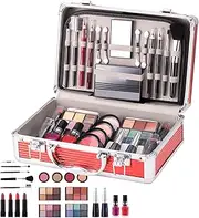 Complete Beginner Makeup Set, Colorful Makeup Kit, Travel Friendly Makeup Case, Versatile Complete Make Up Collection for Teens, Girls Makeups Beginner (1 Set)