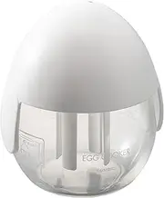 Hario Glass Microwave Egg Cooker (White) Approx. Depth 3.3 x Width 3.7 x Height 4.2 inches (8.5 x 9.3 x 10.7 cm)