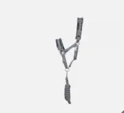 Hy Sport Active Equestrian Head Collar with Lead Rope - Pencil Point Grey, Full