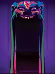 UV Reactive Creepy Carnival Door Way Halloween Decoration