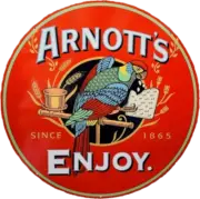 LARGE Arnott's Biscuits 1865 Metal Bar Sign Round Single Sided 560mm