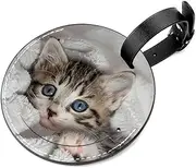 [YTYVAGT] Luggage Tags for Suitcases,Luggage Tag,Bag Tags for Luggage,2-Pc,Cute Cat