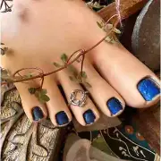 Flower Circle Sterling Silver Toe Ring