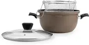 H&h Non-Stick Fryer with Lid and Basket, 26 cm