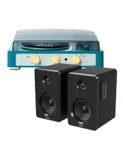 [Gadhouse] Brad MKII Record Player + Bundled Majority D40 Bluetooth Speakers in Green