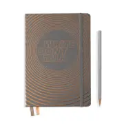 Leuchtturm 1917 Grey Metallic A5 Hardcover Notebook Write Don't Talk” Limited