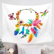 Colorful Feather Necklace Tapestry