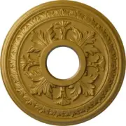 Ekena Millwork Ceiling Medallion 1.5" x 15-3" x 15.3" Polyurethane Pharaohs Gold