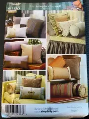 Vintage Simplicity Throw Pillow Pattern # 4108 Uncut