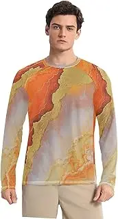 [Caihoyu] Men's Rash Guard Shirts Quick Drying Comfort Mens Sun Protection Long Sleeve Hiking