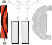 DEMULAX for Xiaomi, Mi Robot Vacuum Mop 2 Ultra STYTJ05ZHM Accessories Spare Parts Vacuum Cleaner Replacement Brush Hepa Filter Rags Robot Vacuum Accessory Kit(ZLL)