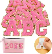 Chenille Letter Patches Self Adhesive Letters,Iron on Letters Clothing, 26Pcs V
