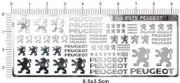 1/18 1/12 1/24 1/20 1/43 chrome(metal) decals Peugeot A 2075