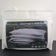 Three Geese Adjustable Layer Goose Feather Pillow,Assembled Bed Pillow.