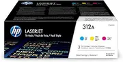 HP 312A (CF440AM) Cyan, Magenta & Yellow Original Laserjet Toner Cartridges, 3 Cartridges