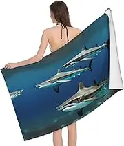 VPPUR Hammerhead Sharks Print Camping Bath Towel 52 x 32 in Soft Highly Absorbent Quick Dry Towels for Bathroom