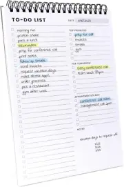 To Do List Notepad: with Multiple Functional Sections - 6.5 X 9.8" 60 Sheets - S