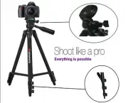 AGFAPHOTO 50" Pro Tripod With Case For Canon EOS M EF-M 18-55mm STM Kit