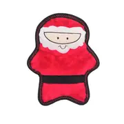 ZippyPaws Holiday Z-Stitch Santa Plush Squeaker Toy for Dogs